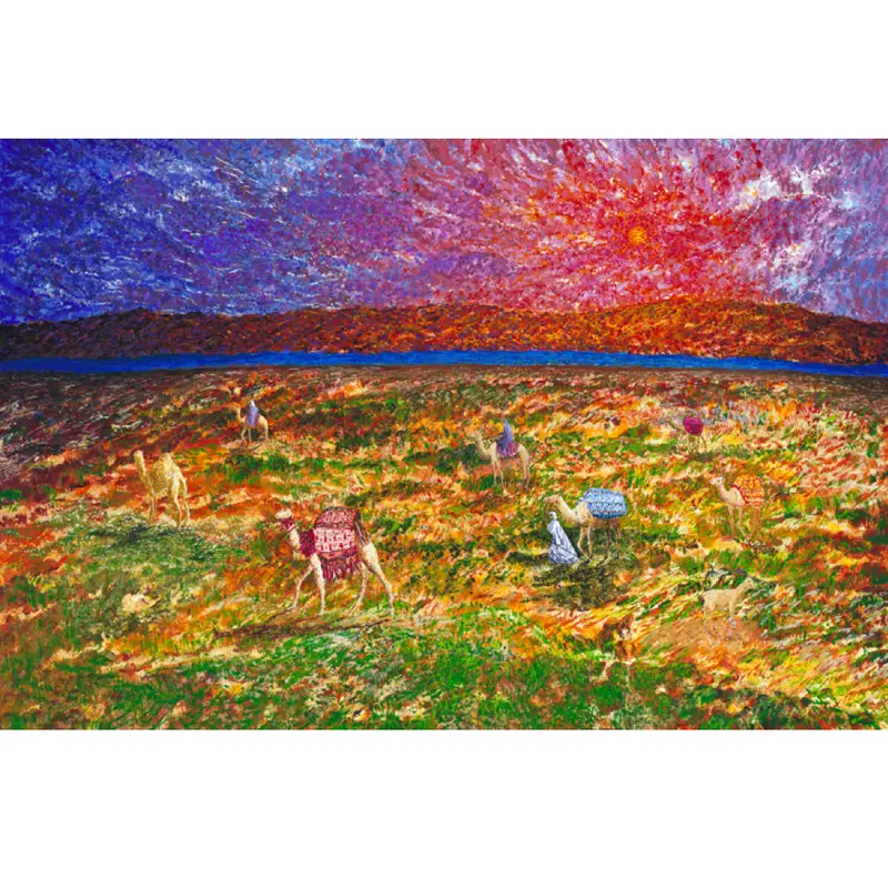 Camels From Sheba – Illustrated Art Print 1
