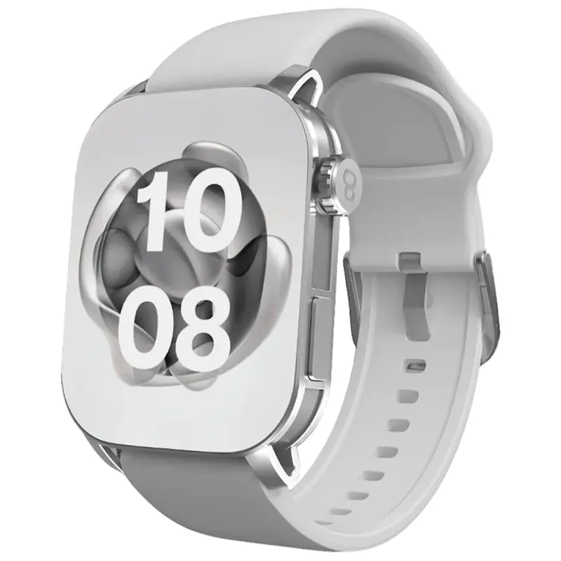 Cardoo Watch X Apex Cglwxa04S – Silver Zinc Alloy Smartwatch With Gray Silicone Strap 1