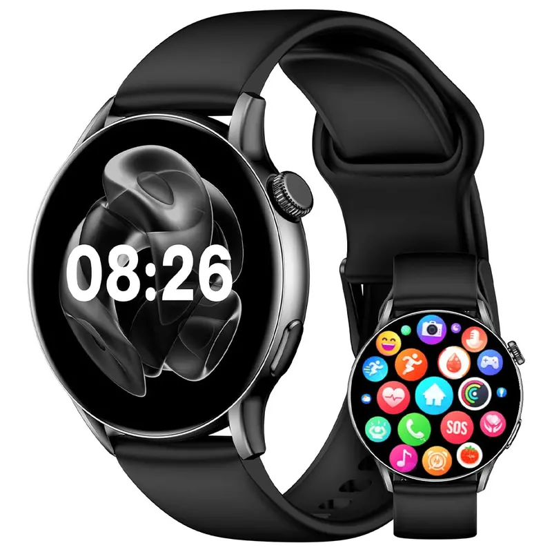 Cardoo X Orbit Smartwatch – Matte Black Zinc Alloy Body With Matching Black Band 1
