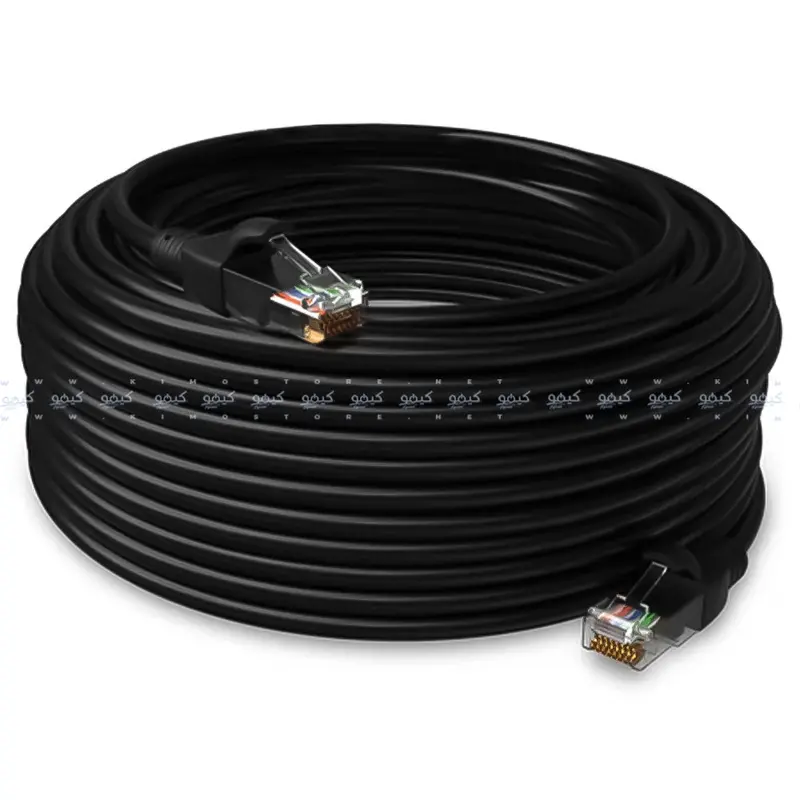 Cat6 Ethernet Cable – 30-Meter Black Bulk Networking Cable 1