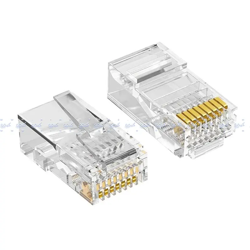 Cat6 Rj45 Pass-Through Plastic Connectors – 100-Pack (Utp) 1