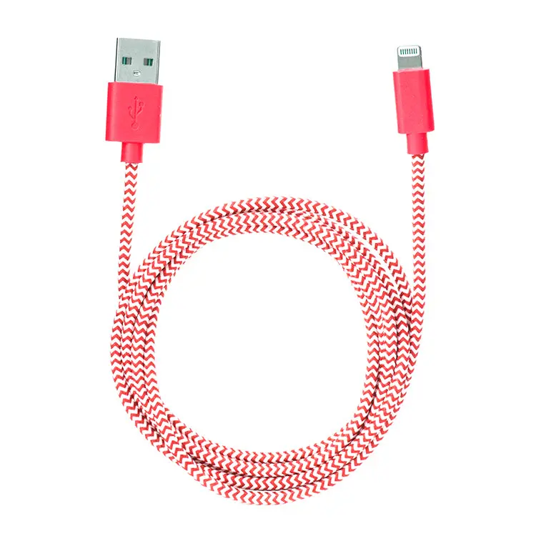 Chevron-Pattern Cotton-Braided Usb Charging Cable (2Nd Version) 1