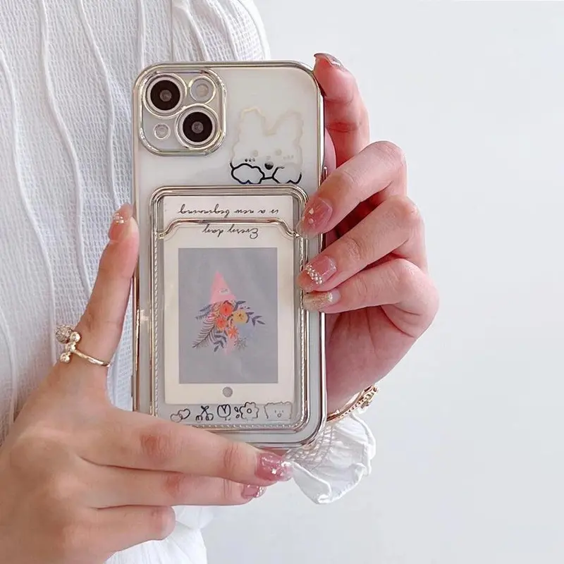 Clear Tpu Iphone Case With Integrated Card Slot – Ultra-Thin Protection 1