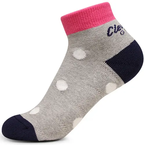 Cleveland Women’S Breathable Golf Ankle Socks – 5-Pack In Gray & Pink 1