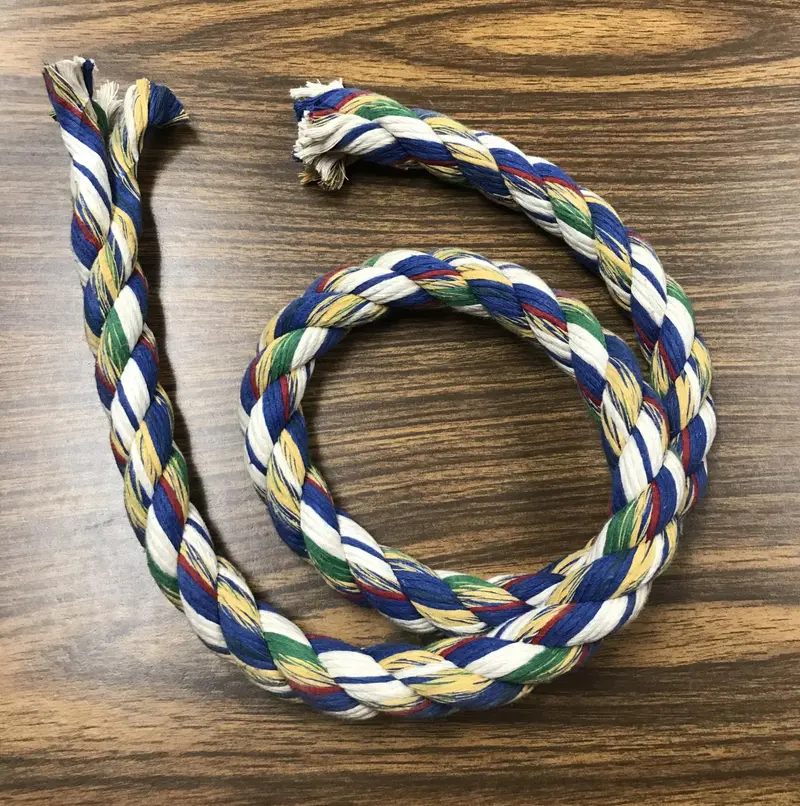 Colorful Twisted Cotton Dog Toy Rope – 1-Inch Diameter, Sold By The Foot 1