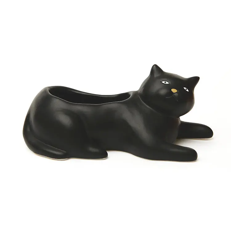 Cosmo The Black Cat Ceramic Planter 1