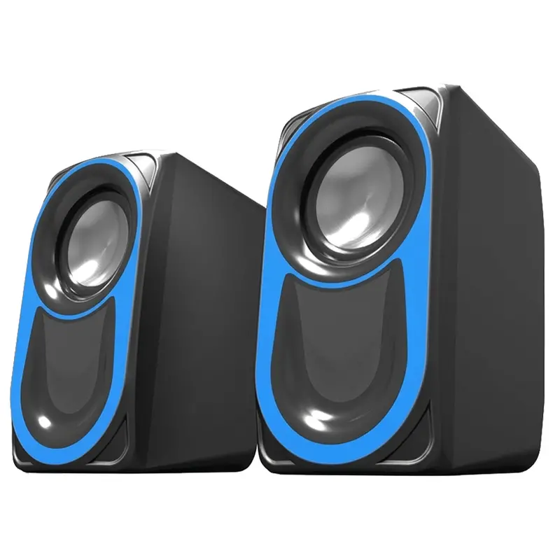 Crash X3 2.0 Stereo Speaker – Stylish Blue Desktop Audio System 1