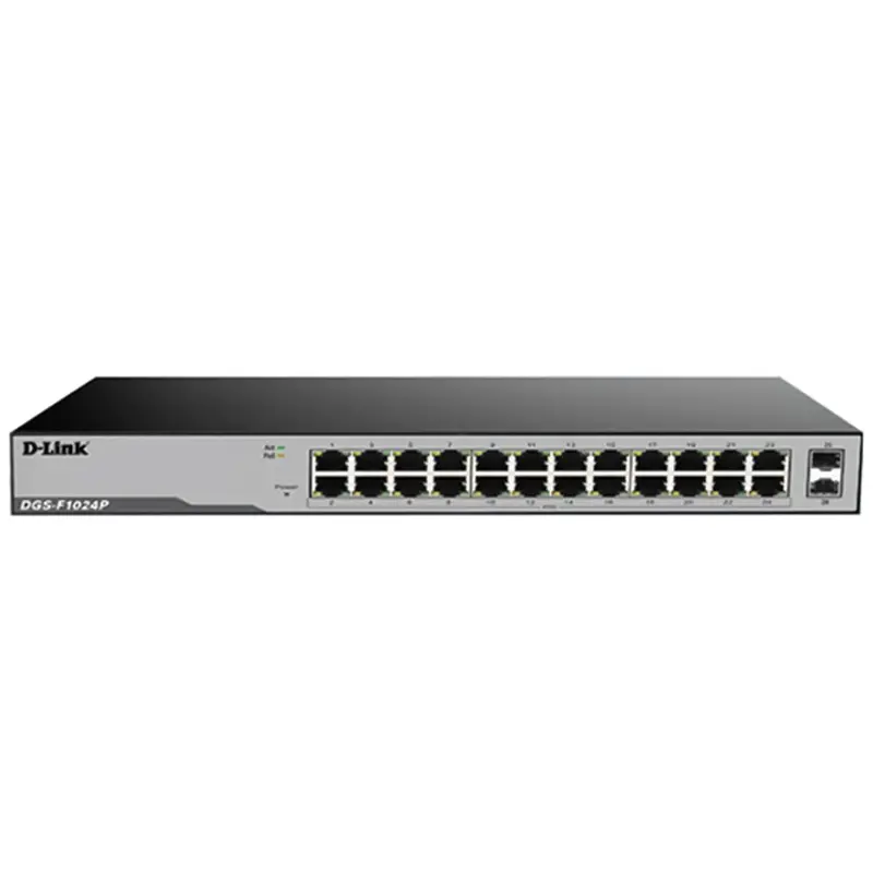 D-Link Dgs-F1024P 24-Port Gigabit Poe Switch – Rackmount With Dual Sfp Uplinks 1