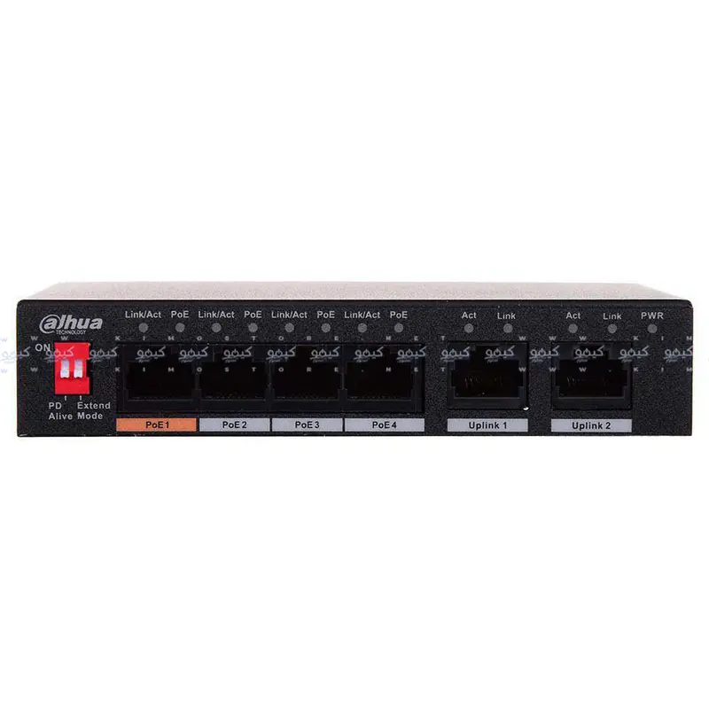 Dahua Dh-Pfs3006-4Et-60 Unmanaged Poe Switch – 4X Poe+ Ports + 2X Uplink Rj45 (10/100Mbps) 1