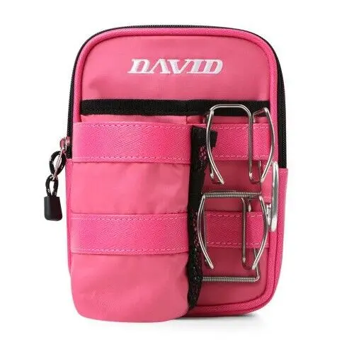 David Pink Single-Pouch Golf Waist Belt With Ball Holder 1