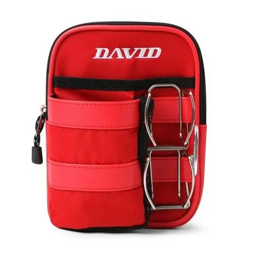David Red Single-Pouch Golf Waist Belt With Ball Holder 1