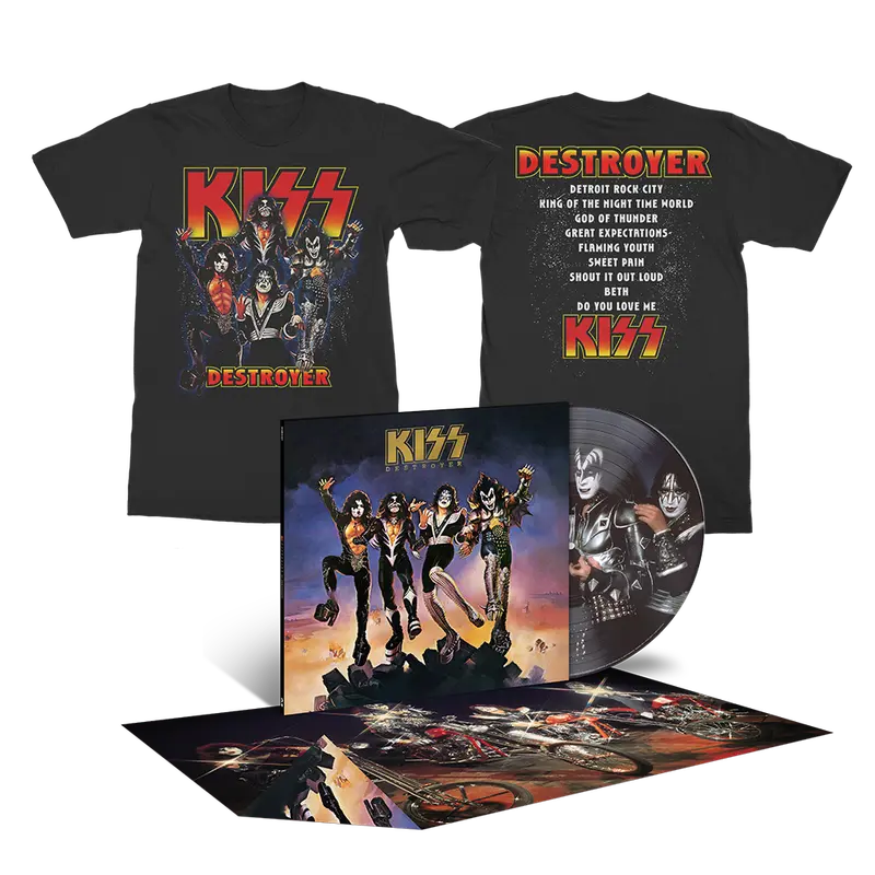 Destroyer 50Th Anniversary Bundle: Deluxe Picture Disc Vinyl + Tracklist Graphic Tee 1