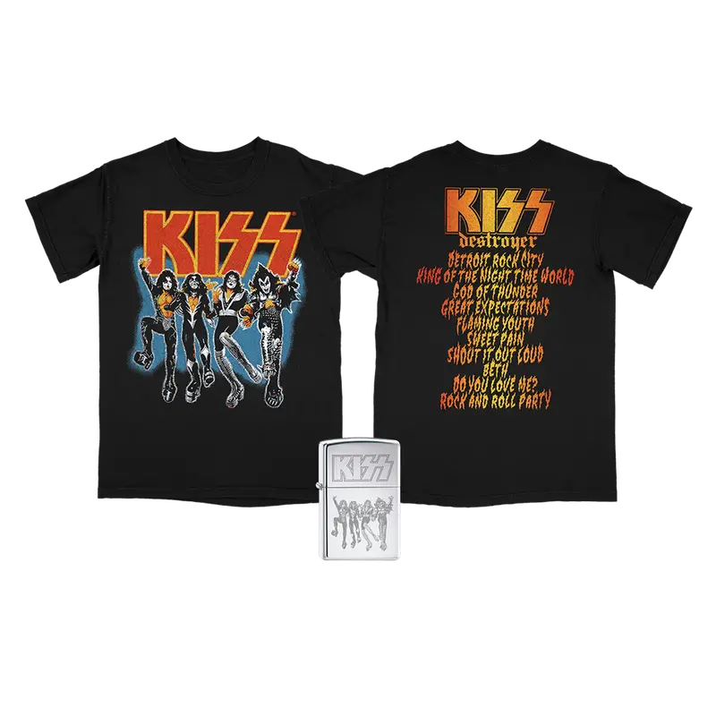 Destroyer Logo T-Shirt With Authentic Zippo Lighter 1