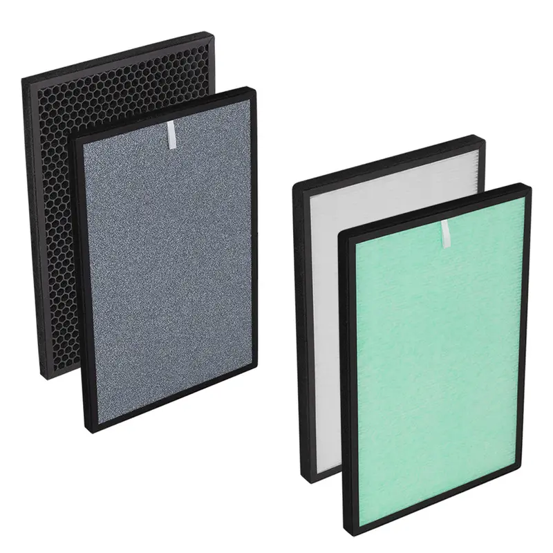 Dual-Sided Hepa 13 + Activated Carbon Replacement Filters – Enhanced Air & Odor Filtration 1