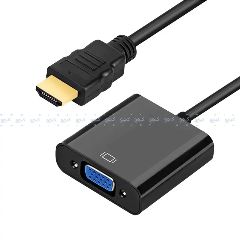 E-Train Cv727 Hdmi-To-Vga Adapter – Active Converter With Audio Extraction & External Power 1
