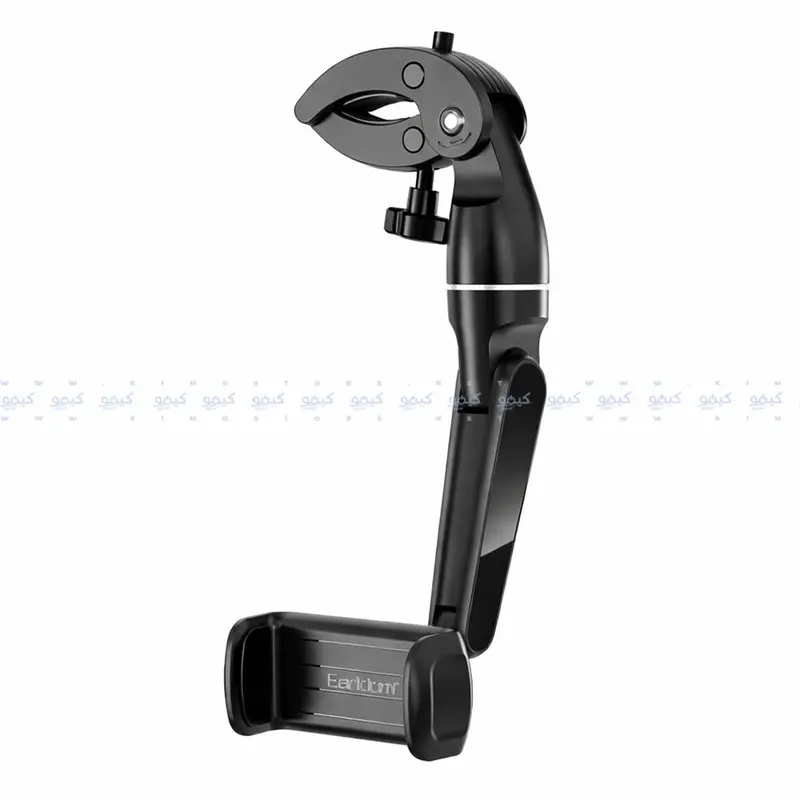 Earldom Eh178 Adjustable Mirror Car Mount – Rotating Phone Holder, Matte Black Finish 1
