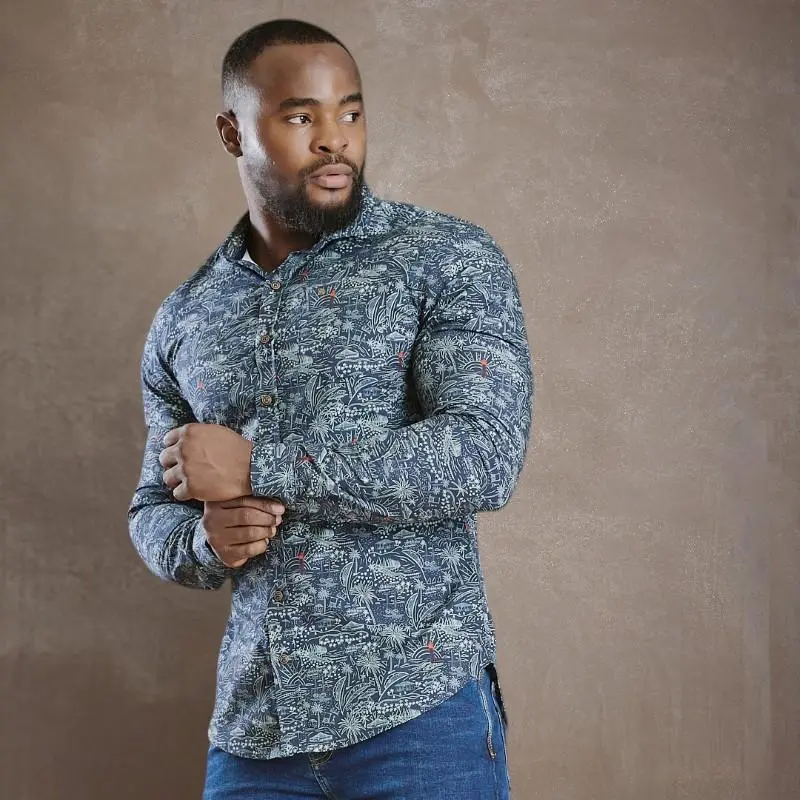 East Coast Livin’ Slim Fit Shirt – Midnight 1