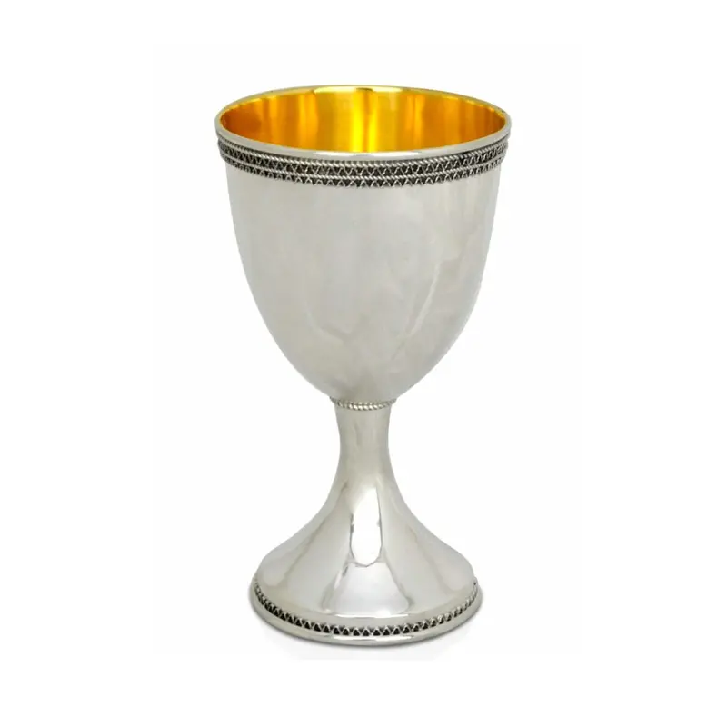 Elegant Filigree Kiddush Cup – Traditional Craftsmanship In Sterling Silver 1