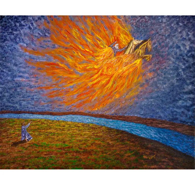 Elijah Ascending – Inspirational Biblical Art Print 1