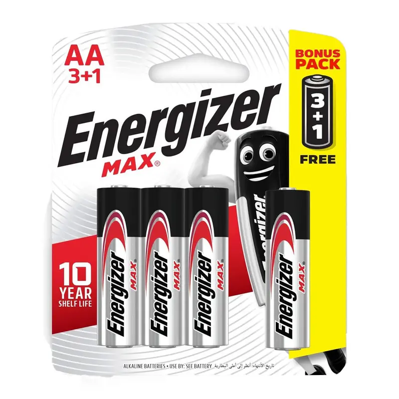 Energizer Max Aa Batteries – Pack Of 4 (Includes 1 Free Aa Cell) 1