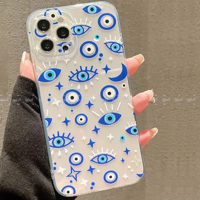 Evil Eye Design Clear Protective Phone Cover 1