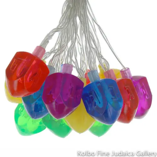 Festive Dreidel String Lights – 15-Light Led Decoration 1
