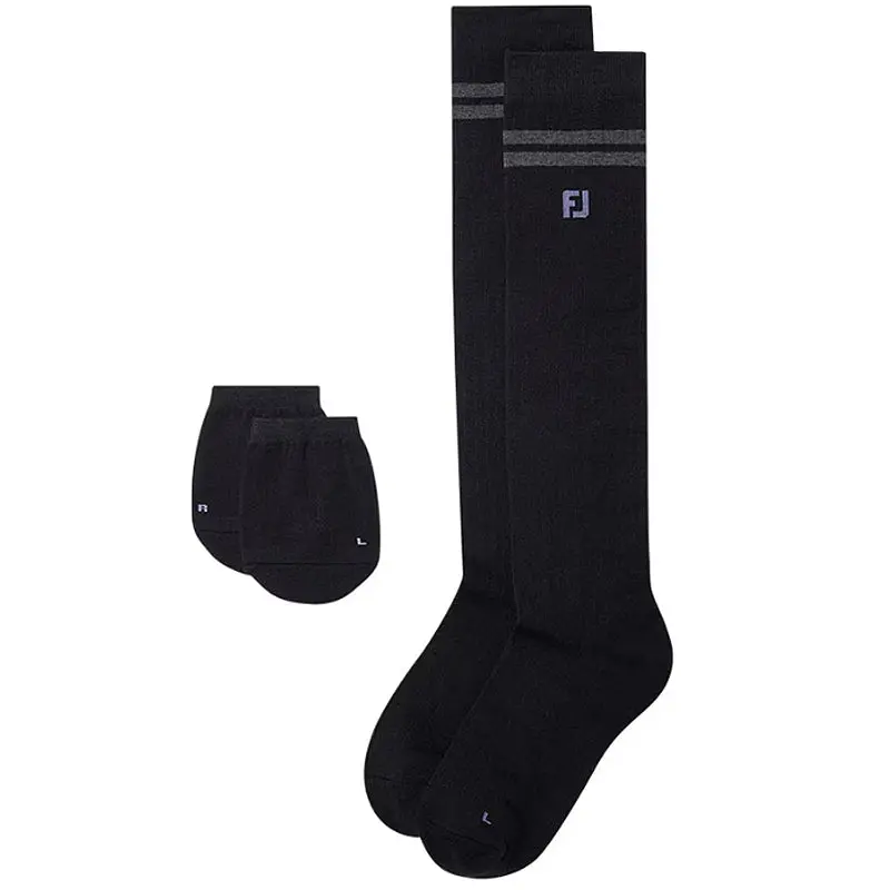 Footjoy Fj Basic Women’S Knee Socks – Black Support Fit 1