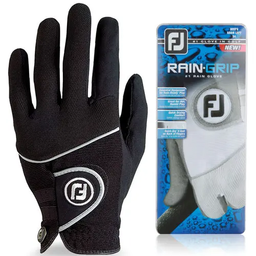 Footjoy Rain Grip Men’S Left-Hand Golf Glove — Black 1