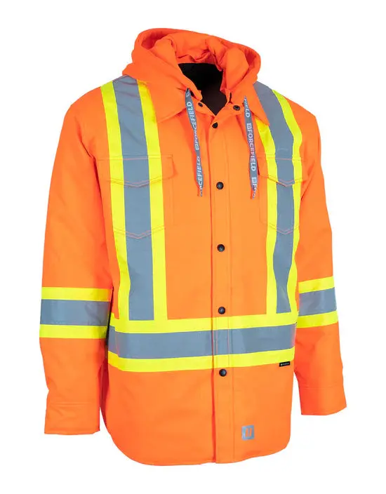 Forcefield Reflective Hooded Shacket – Removable Hood & Technical Fabric 1