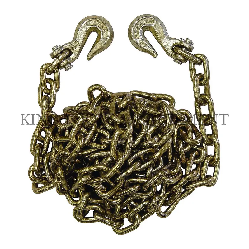 G70 Transport Tie-Down Chain – 3/8" X 20', With Forged Hooks 1