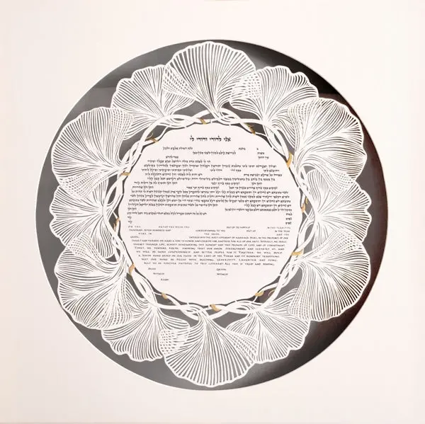 Garland-Inspired Ketubah – Hand-Illustrated Wedding Certificate 1
