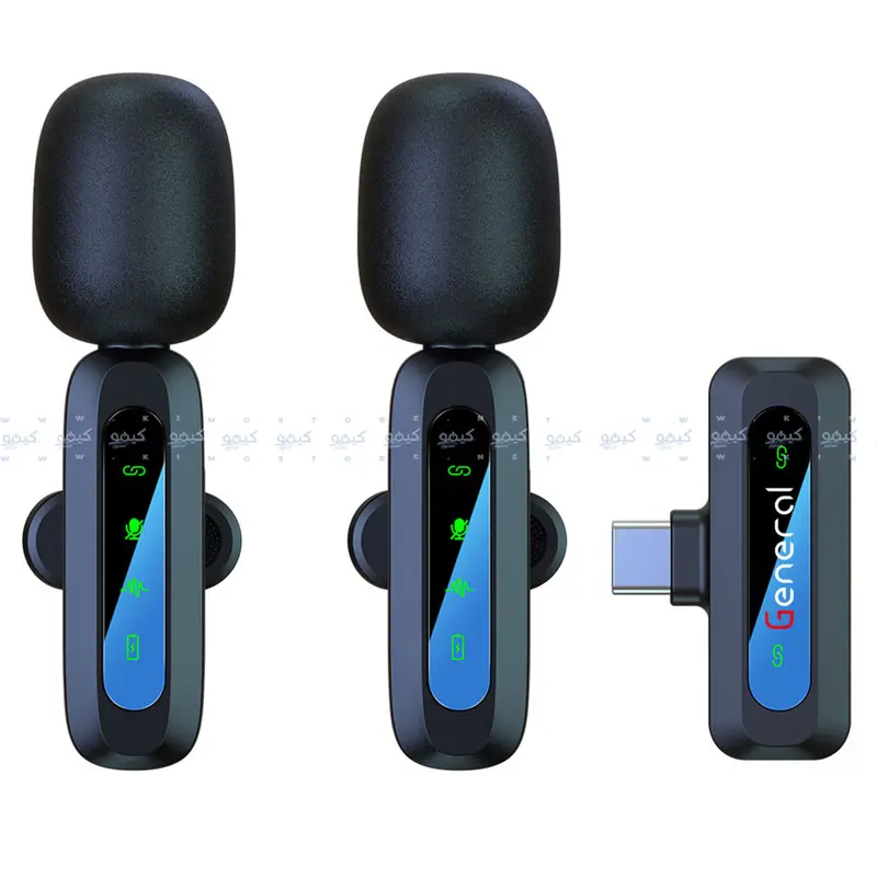 General Gm37 Type-C Wireless Microphone System – Dual-Channel 2.4Ghz With Boom Mic 1