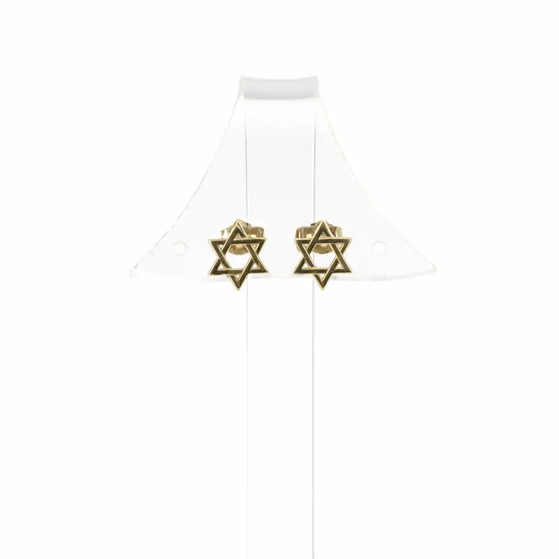 Gold-Plated Silver Star-Shaped Earrings 1