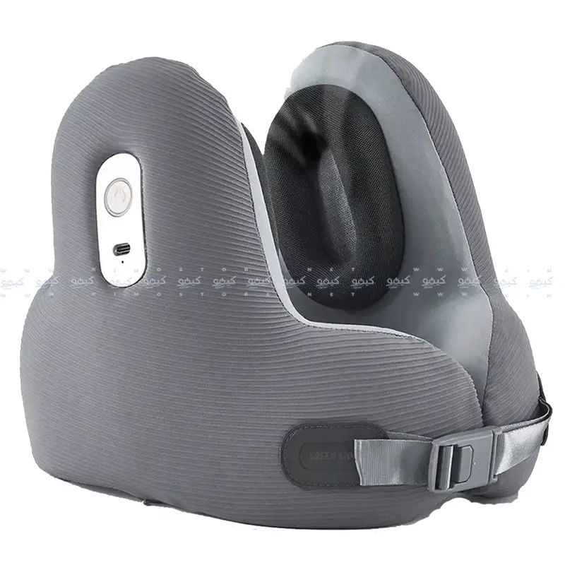 Green Lion Travel Neck Pillow For Music Lovers – Gray Design 1