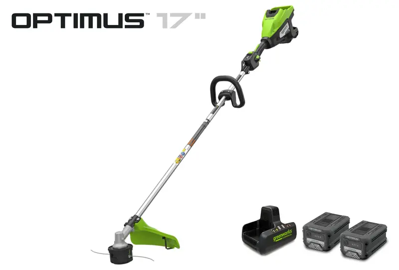Greenworks Optimus 82V 1.3 Kw String Trimmer Kit – Includes Bonus Battery 1