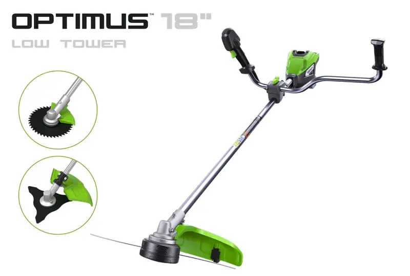 Greenworks Optimus 82V 2.0 Kw String Trimmer – Bike Handle Design 1