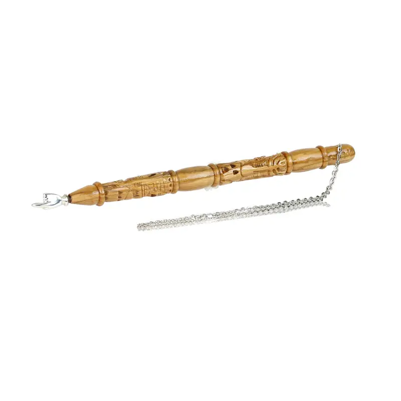 Hand-Carved Olive Wood Yad From Jerusalem – Large Ritual Pointer 1