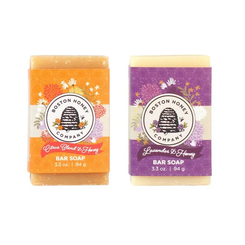 Handcrafted Honey-Scented Soap Duo – Small-Batch Gift Set In Eco-Friendly Bag 1