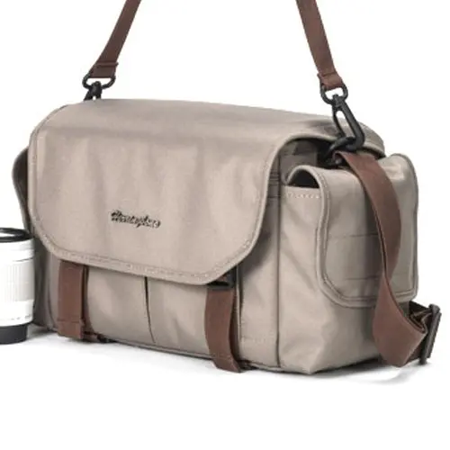 Herringbone-Texture Canon Shoulder Bag (Small, Beige) 1