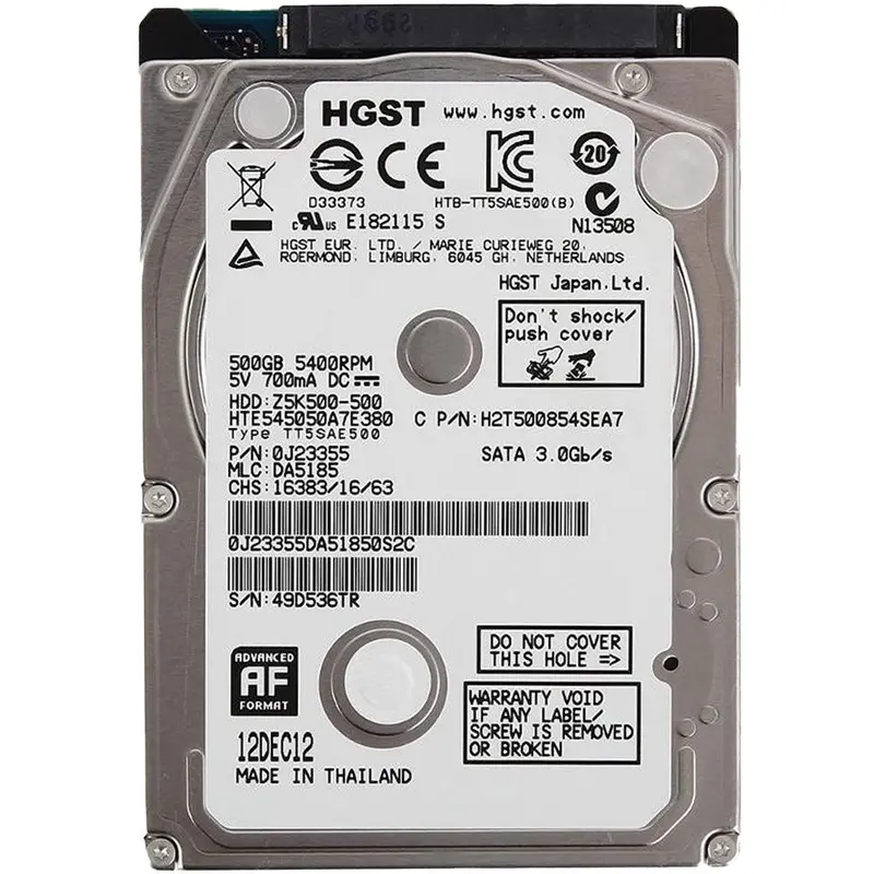 Hgst Travelstar 500Gb 2.5-Inch Laptop Hard Drive – Sata Iii, Used Oem Internal Hdd 1
