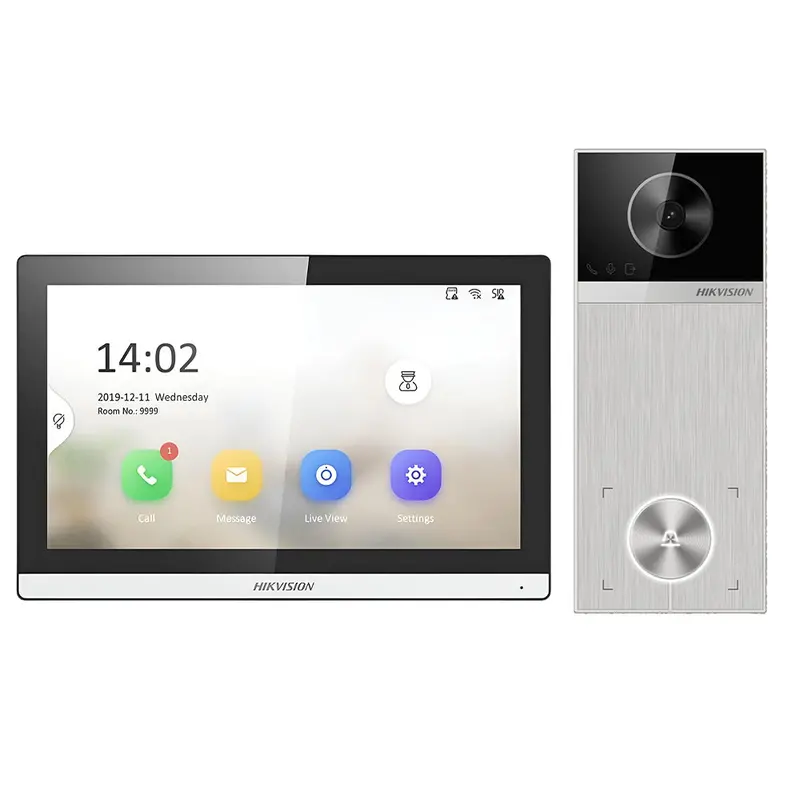Hikvision Ds-Kis611-S Ip Video Intercom System – Indoor Station + Outdoor Unit Kit For Secure Entry Management 1