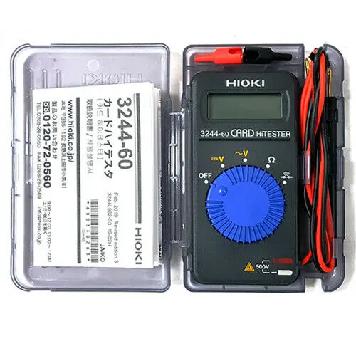 Hioki 3244-60 Pocket Digital Multimeter – Compact Card-Sized Tester (Made In Japan) 1