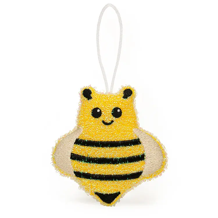 Honeybee-Design Dual-Texture Scrub Sponge For Kitchen And Bath 1