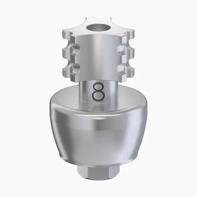 I-Hexmrt™ Open-Tray Internal-Hex Impression Coping, Uwd Type, Contoured Shape, 8.0/9.0 Mm Diameter, 8.0 Mm Fixture Height 1