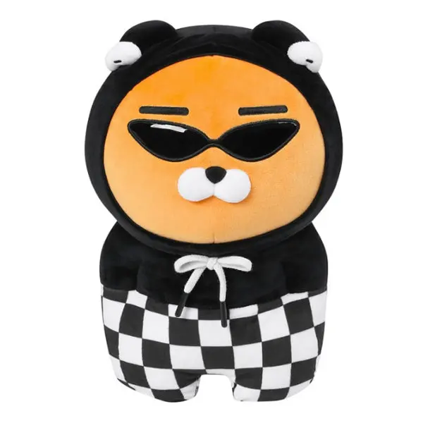 Kakao Friends Ryan Checkerboard Golf Driver Headcover – Plush Doll Style 1