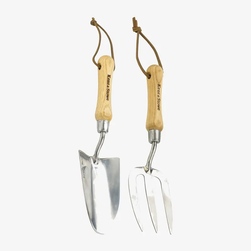 Kent & Stowe Classic Stainless Steel Trowel And Fork Set 1