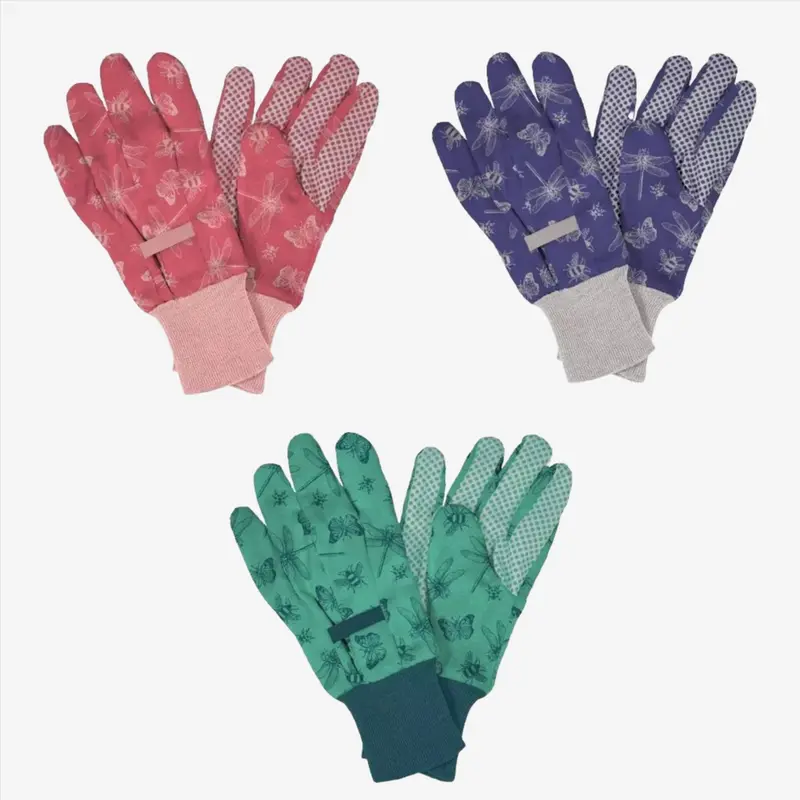 Kent & Stowe Flutterbugs Print Cotton Glove Set – Triple Pack 1