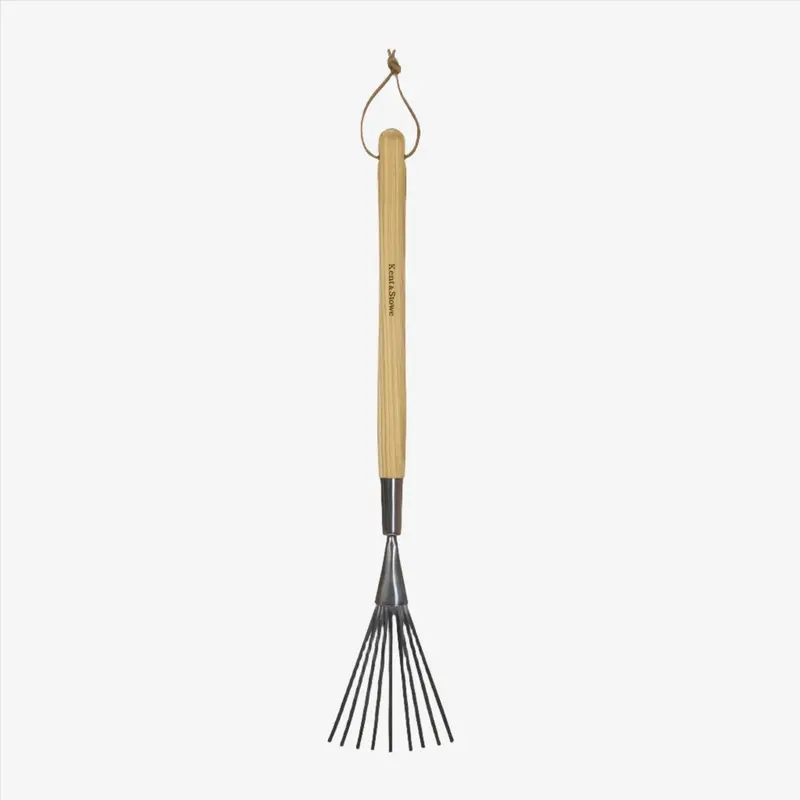 Kent & Stowe Stainless Steel Border Shrub Rake For Gentle Surface Grooming 1