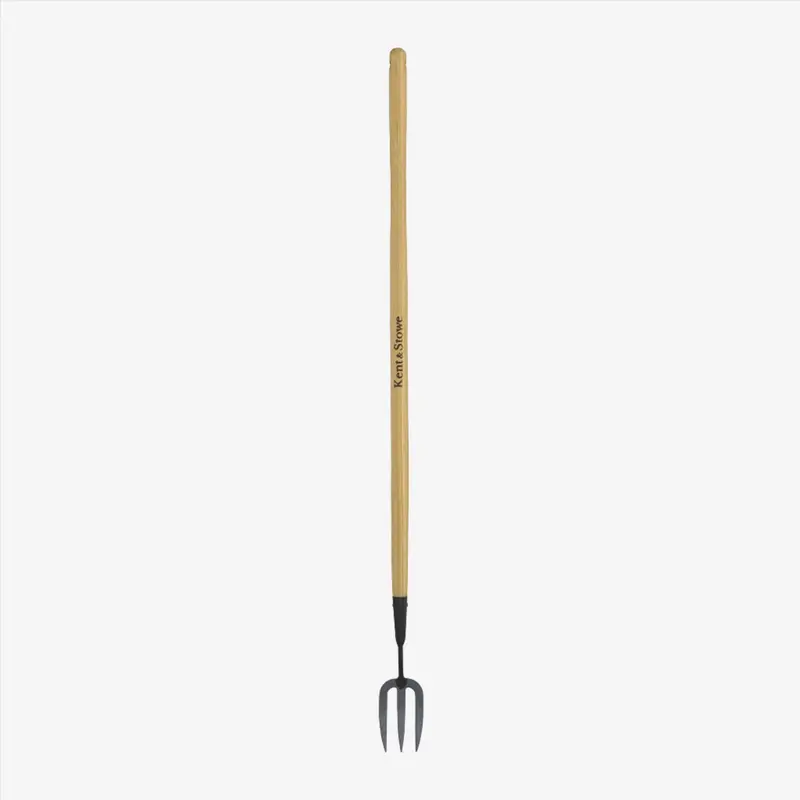 Kent & Stowe Sturdy Long-Handle Carbon Steel Fork For Turning Soil 1