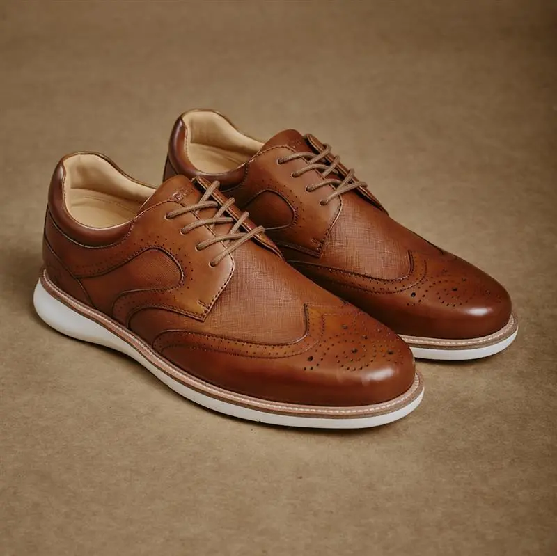 Kingsley Business Casual Wingtip Oxford – Tan 1